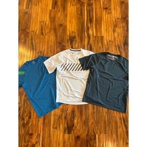 Liberty Pro Mens Athletic Performance T-Shirt‎ Bundle Set of 3 Blue White Grey M
